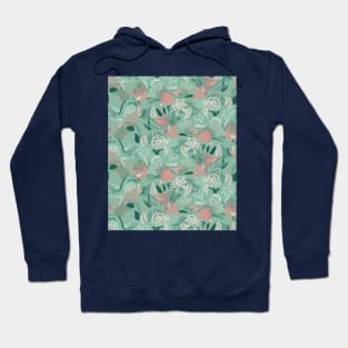 Matisse Pink and Teal Flowers Hoodie